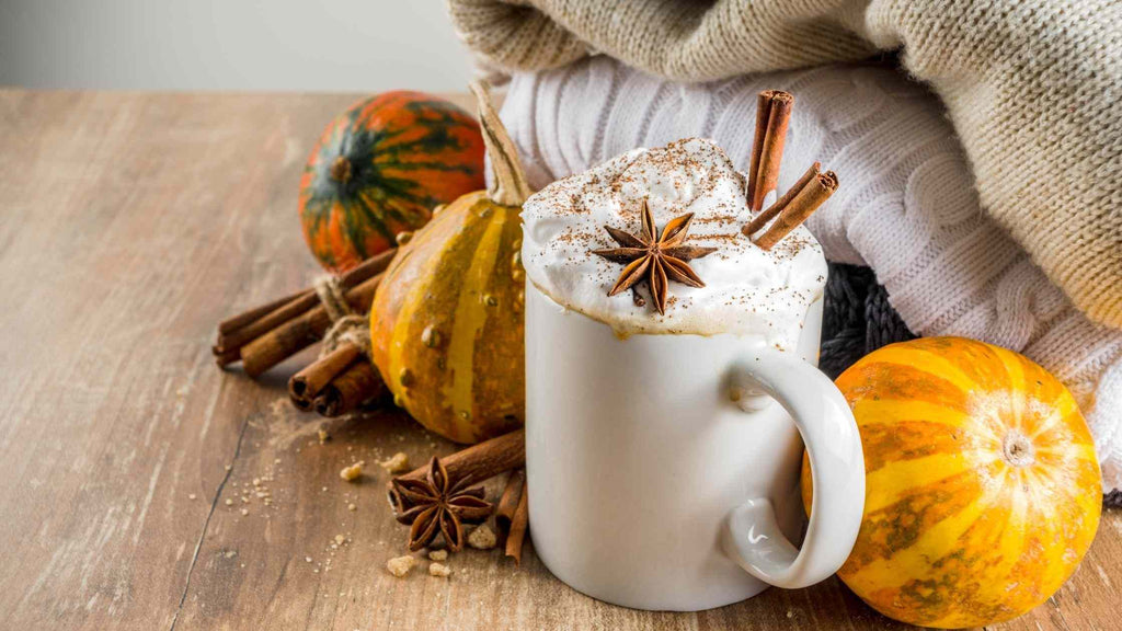 Healthy homemade pumpkin spice latte